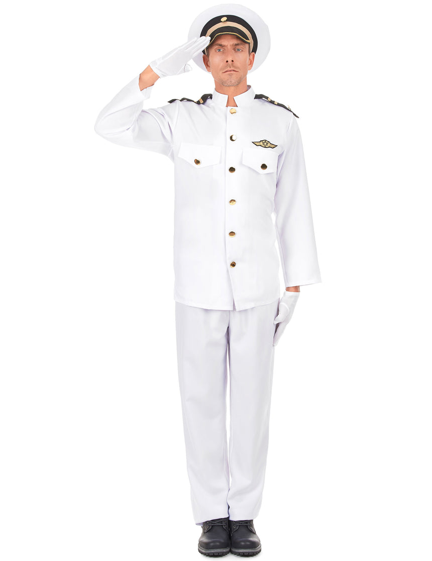 Déguisement uniforme d'officier de la marine homme