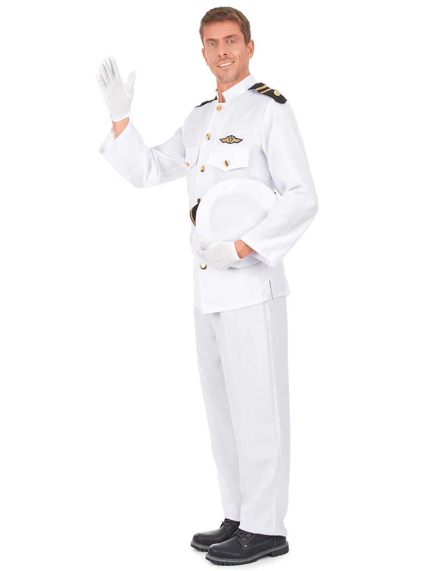 Déguisement uniforme d'officier de la marine homme
