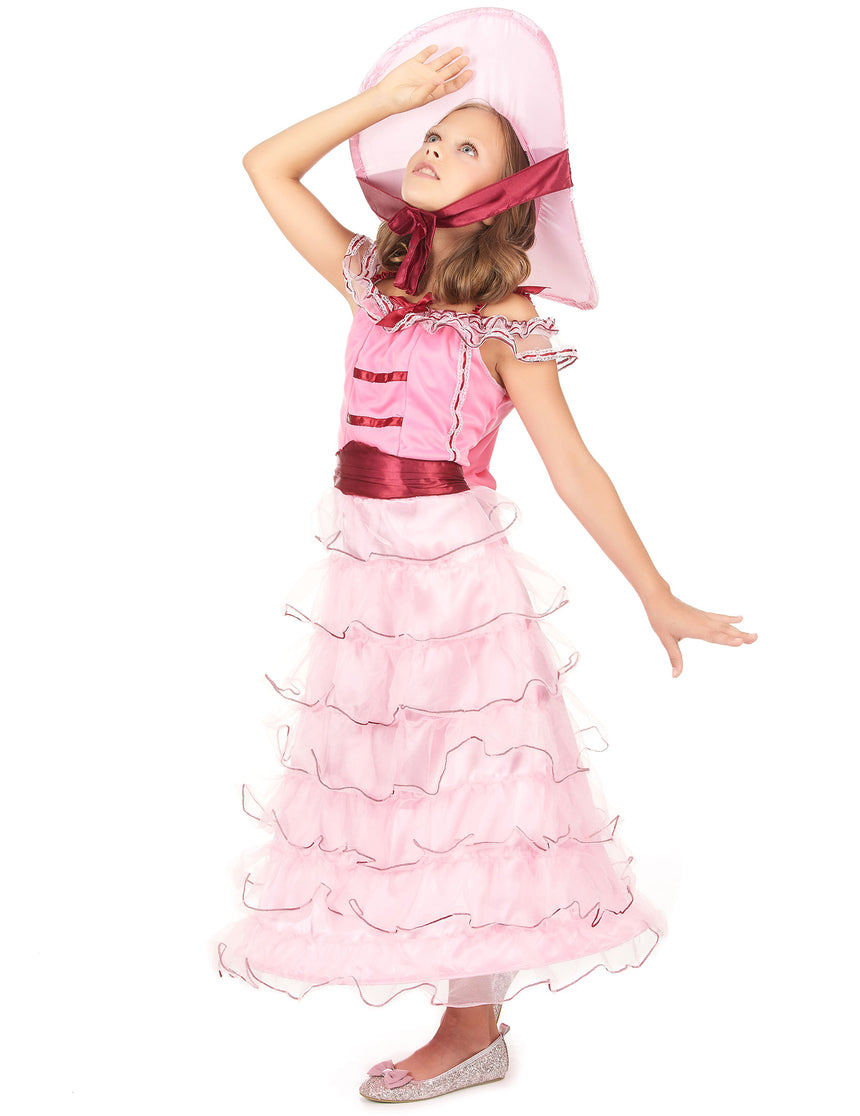 Déguisement dame du sud rose fille
