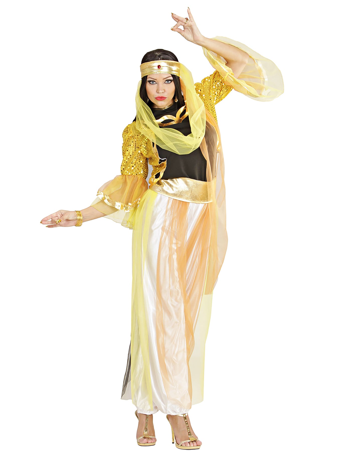 Déguisement danseuse orientale à voilage femme