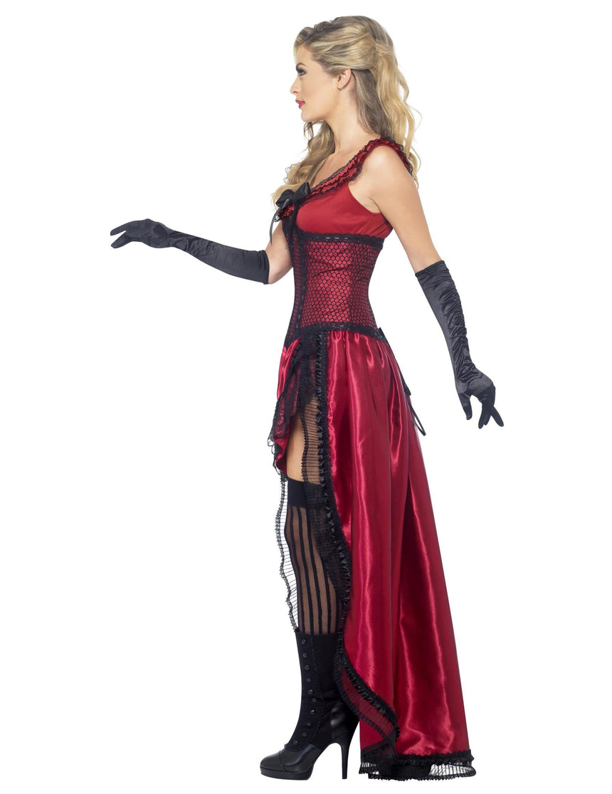 Déguisement danseuse saloon sexy rouge femme