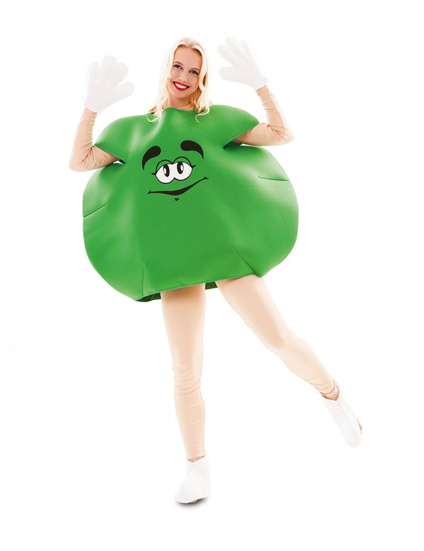 Déguisement de bonbon vert adulte