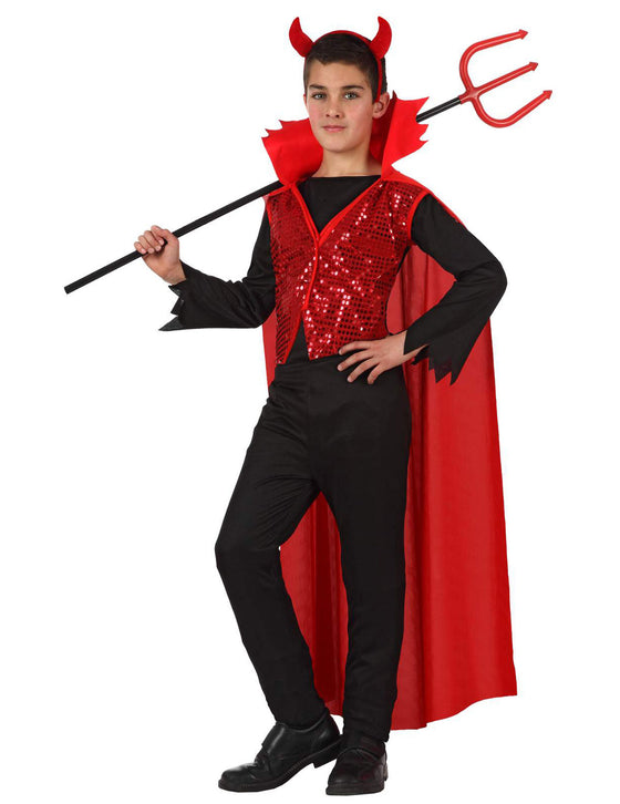 Déguisement diable enfant à sequins Halloween