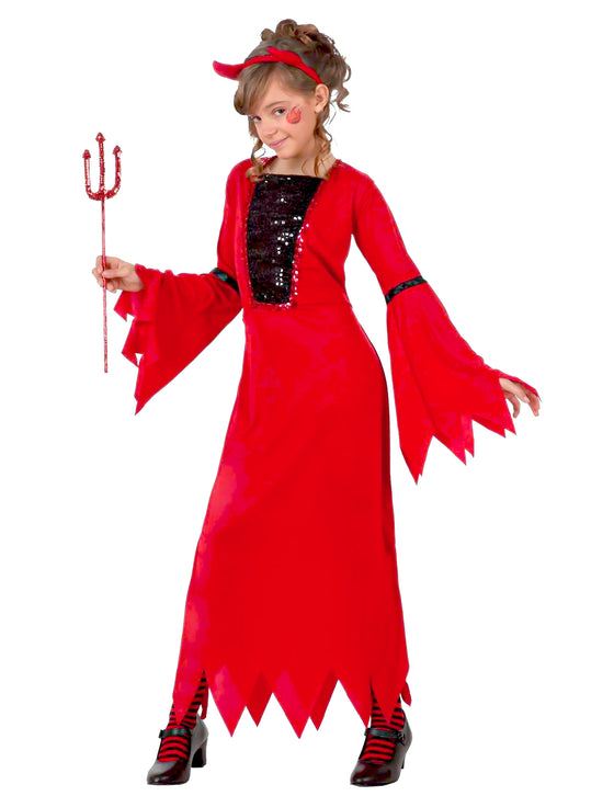 Déguisement diablesse à paillettes enfant Halloween