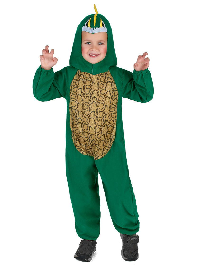 Déguisement dinosaure vert et jaune enfant