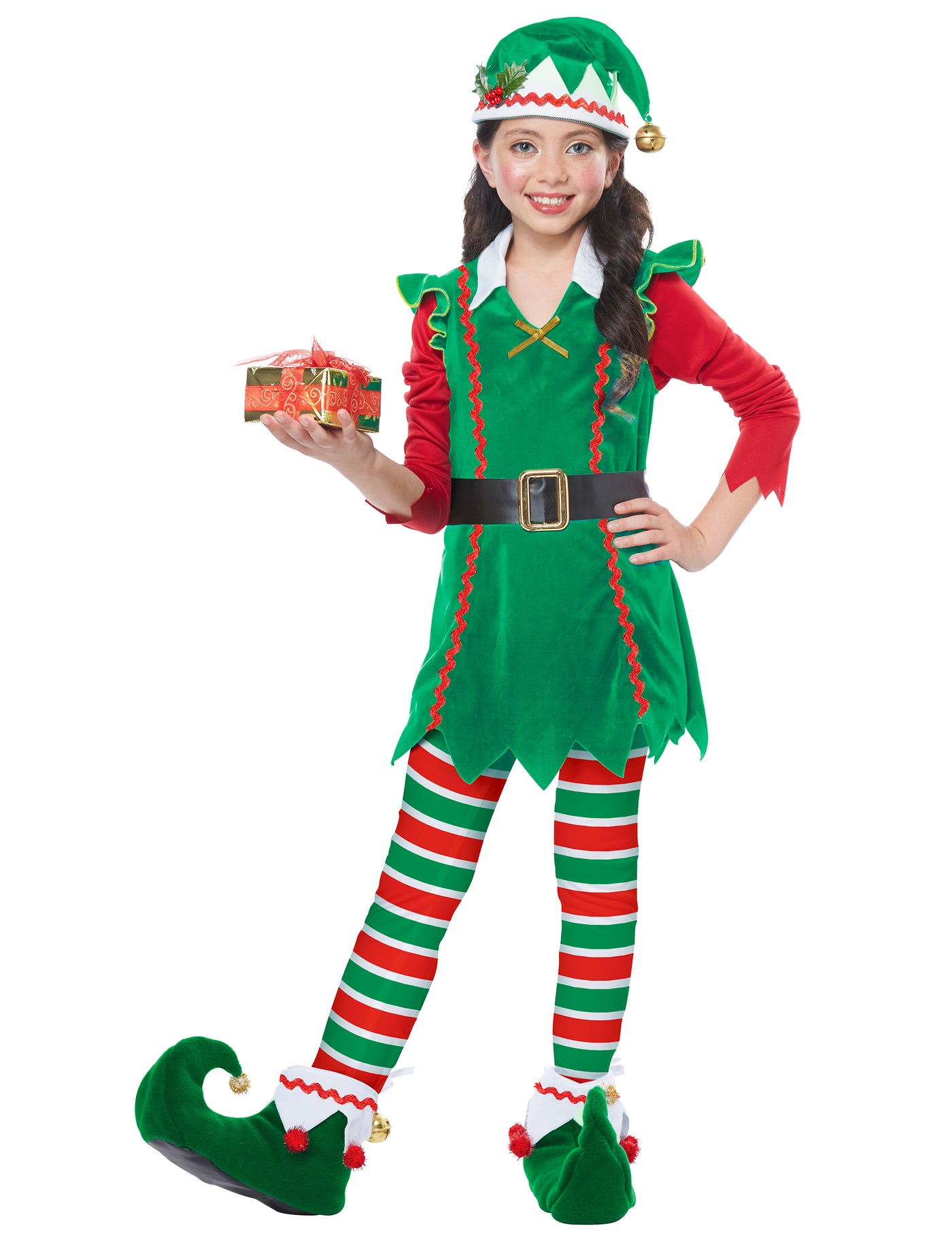 Déguisement elfe de Noël luxe fille