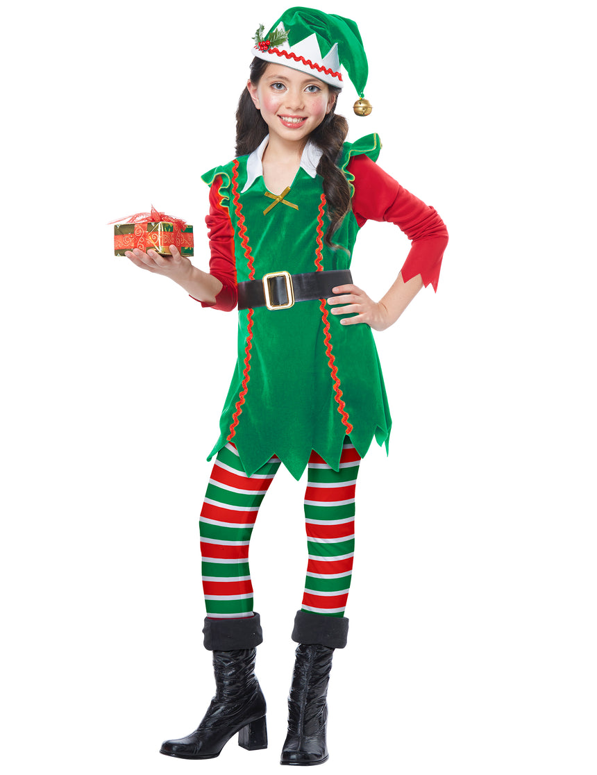 Déguisement elfe de Noël luxe fille