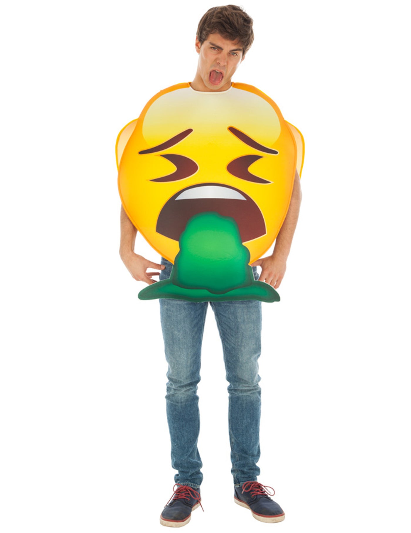 Déguisement Emoji vomito adulte