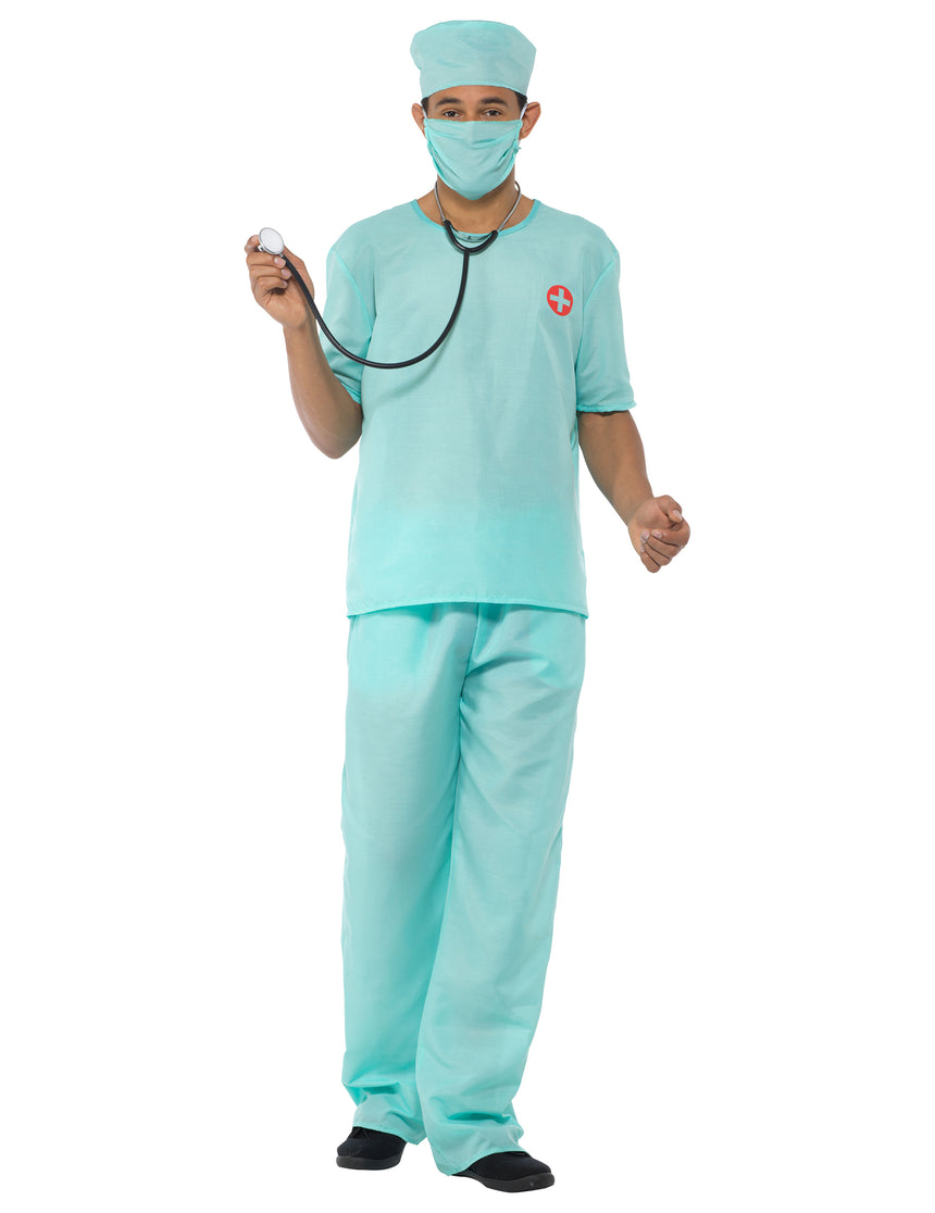 Déguisement et accessoires docteur chirurgien homme bleu