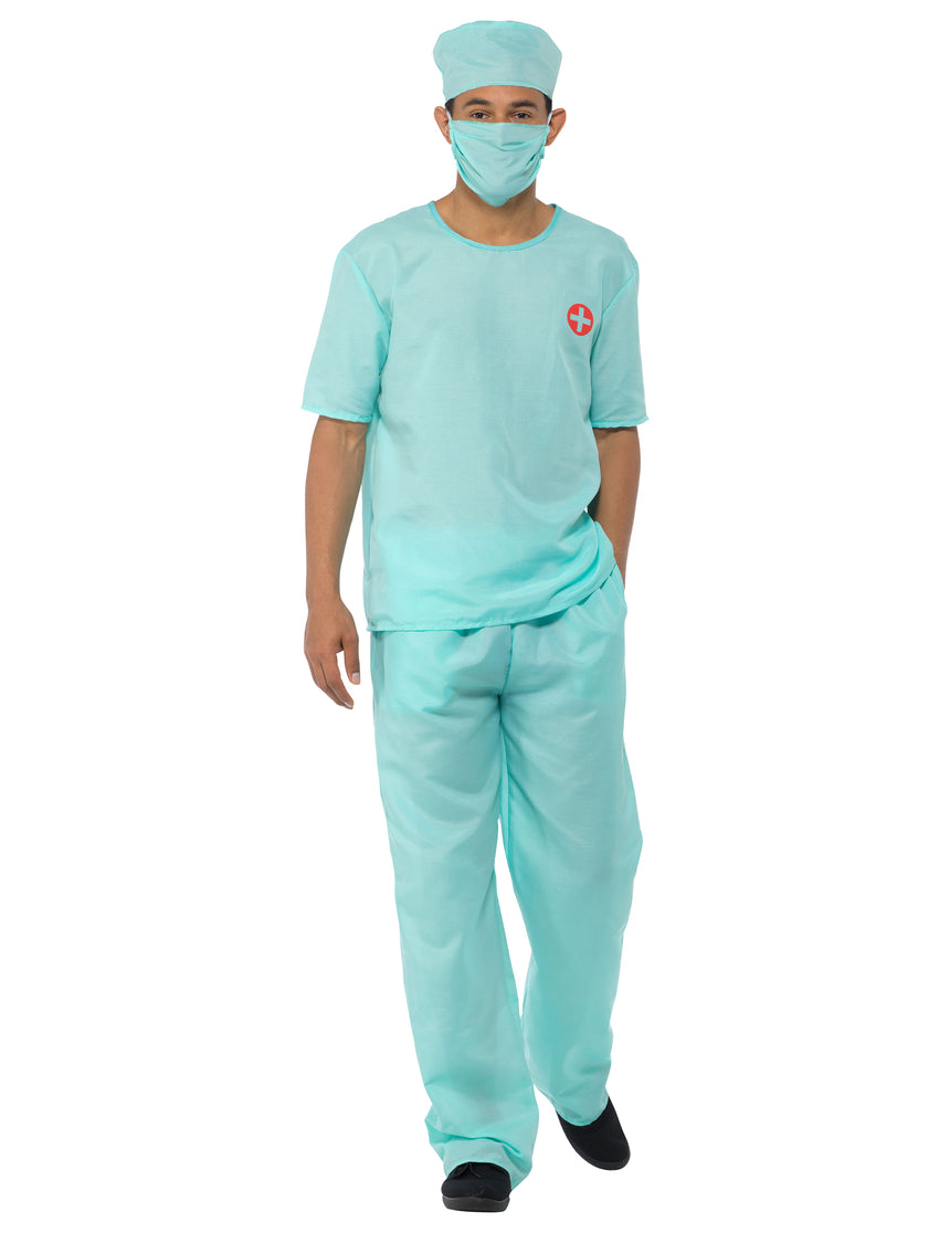 Déguisement et accessoires docteur chirurgien homme bleu