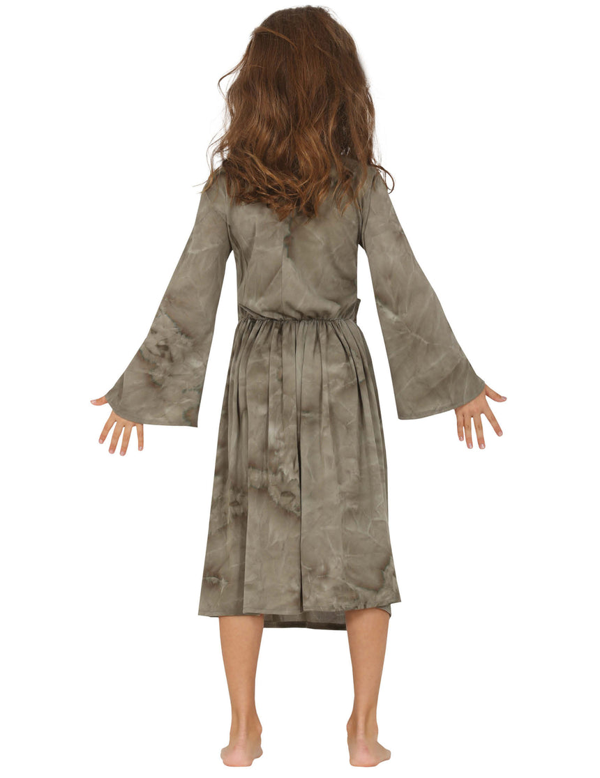 Déguisement fantôme gris fille