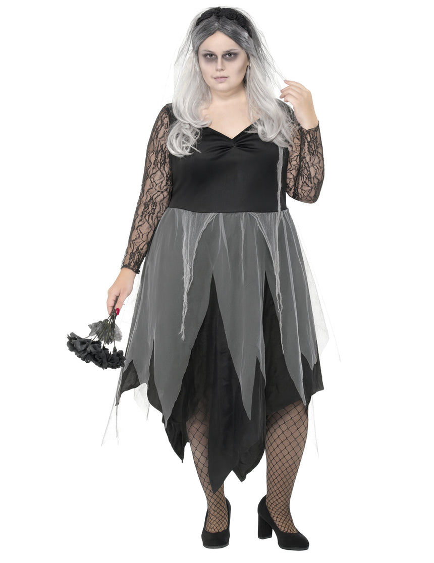 Déguisement fantôme mariée noire femme Halloween