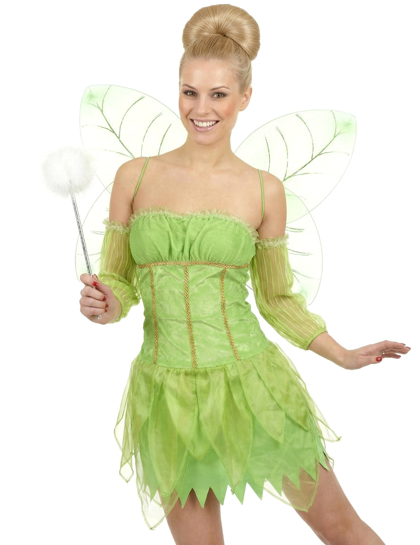 Déguisement fée velours verte femme