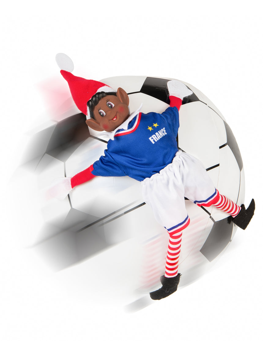 Déguisement footballeur équipe de France pour poupée lutin farceur