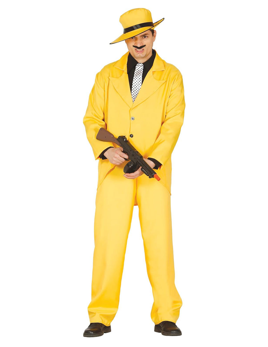 Déguisement gangster jaune adulte