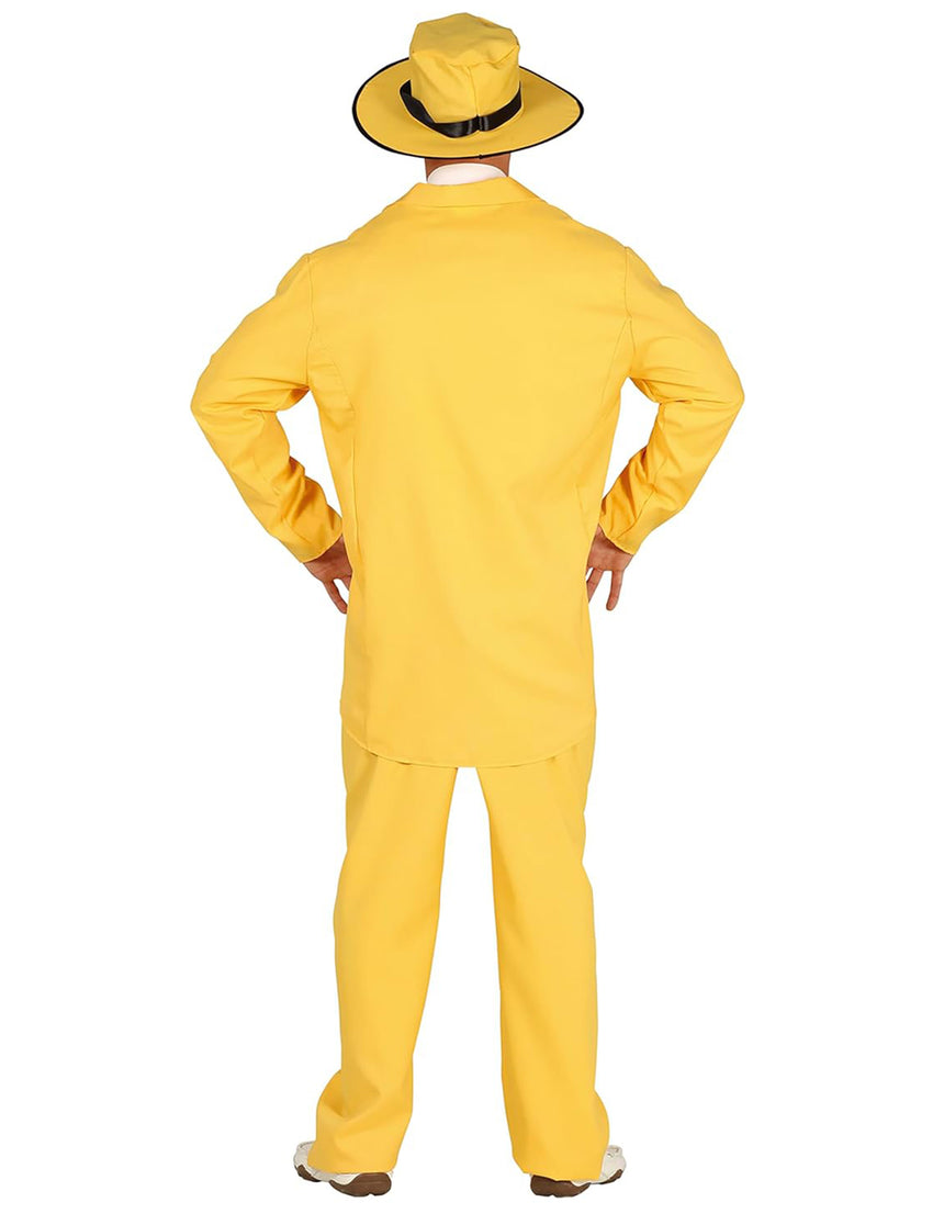 Déguisement gangster jaune adulte
