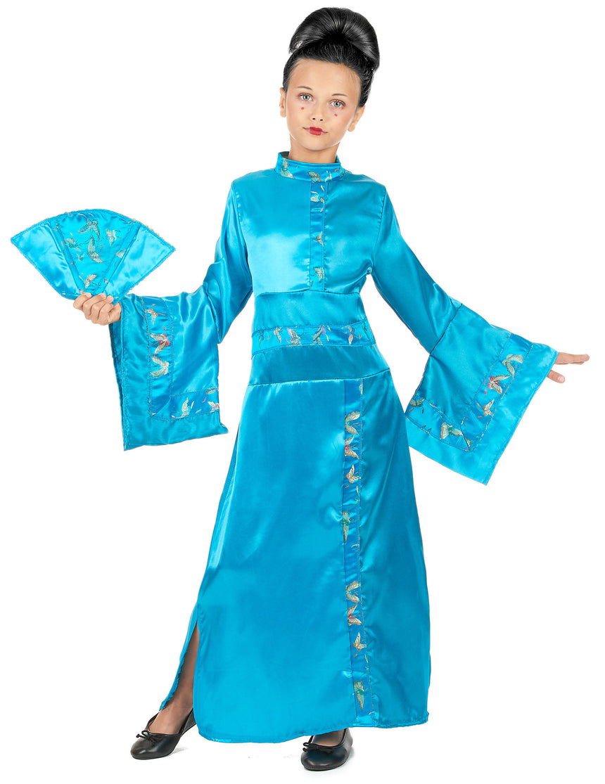Déguisement geisha bleue fille