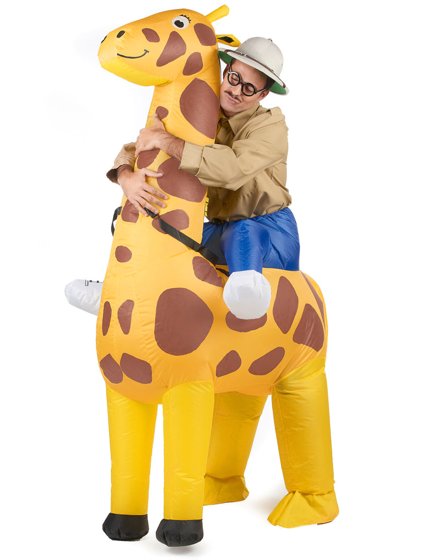 Déguisement girafe gonflable adulte