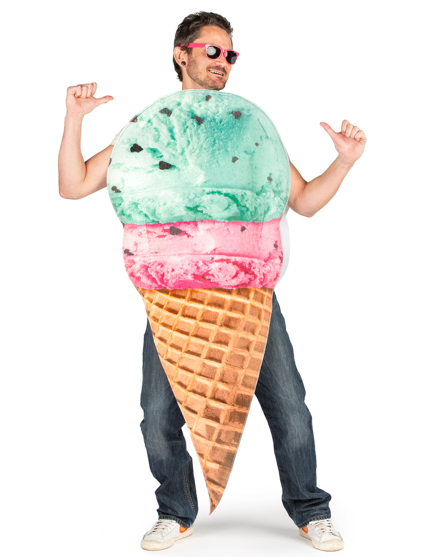 Déguisement glace en cornet adulte