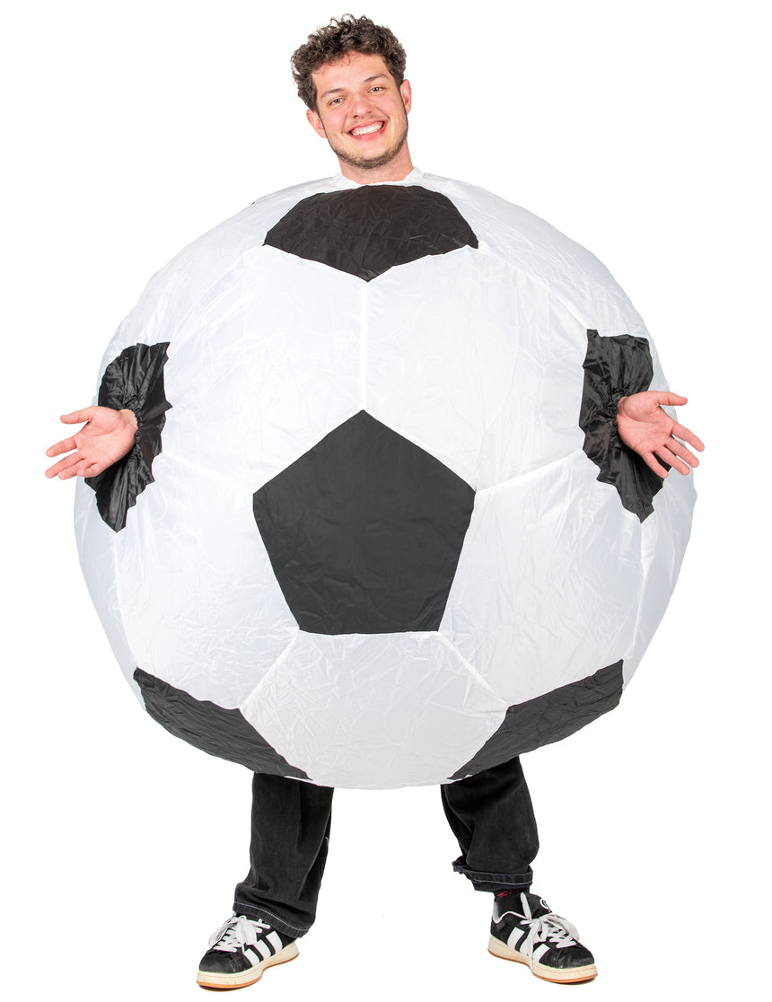 Déguisement gonflable ballon de foot adulte