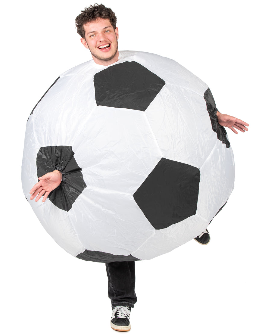 Déguisement gonflable ballon de foot adulte