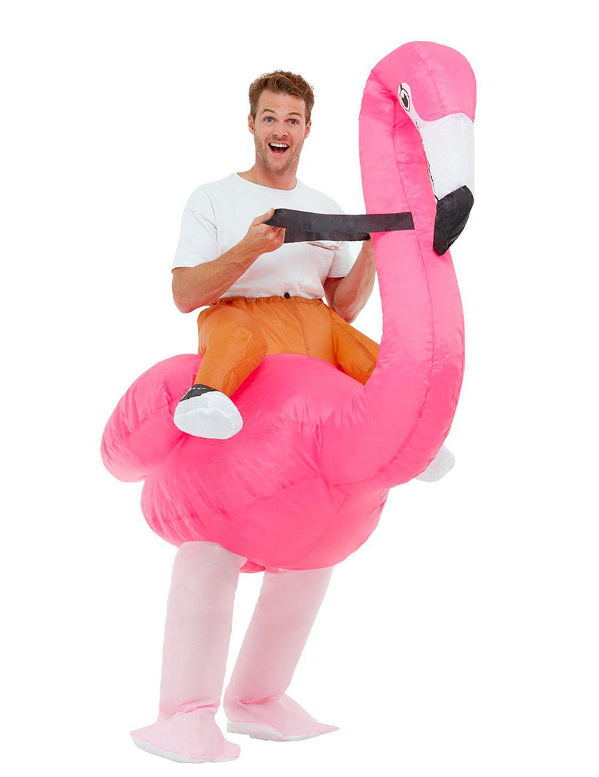 Déguisement gros flamant rose adulte