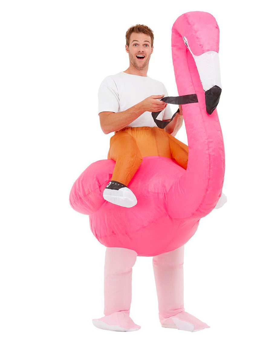 Déguisement gros flamant rose adulte