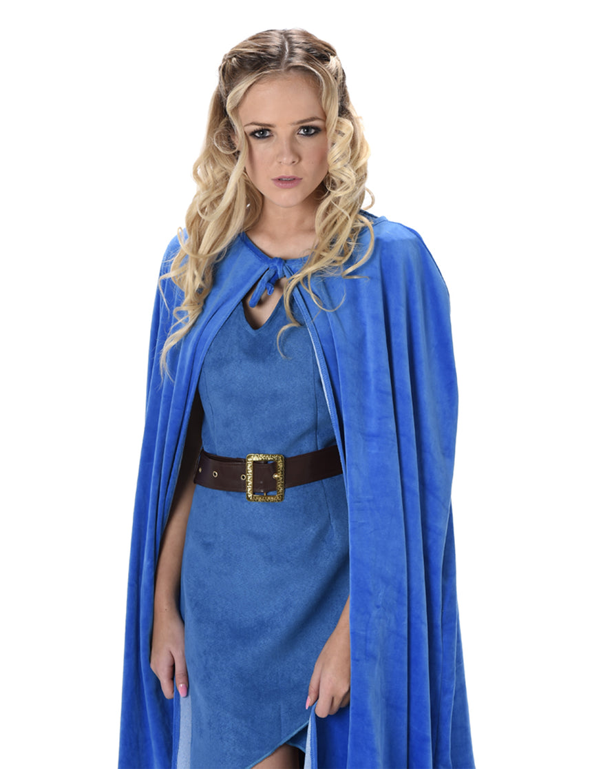 Déguisement guerrière médiévale bleu femme