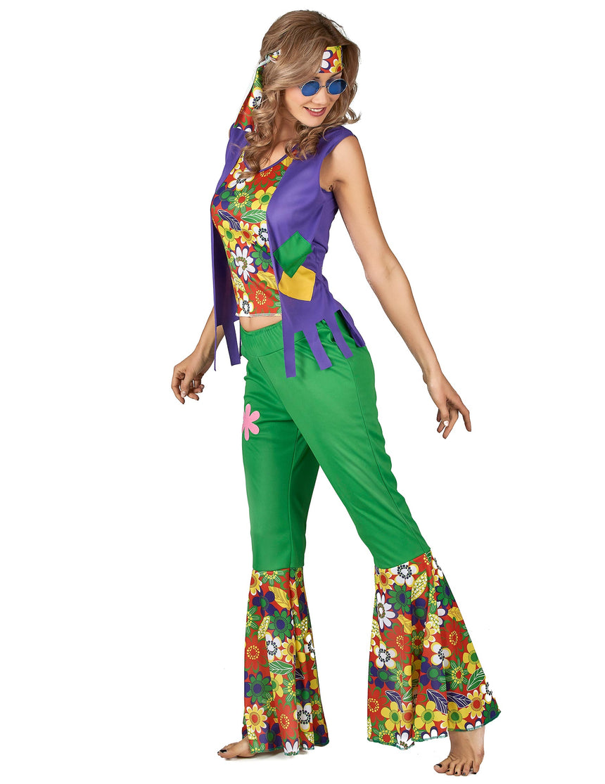 Déguisement Hippie flower power femme