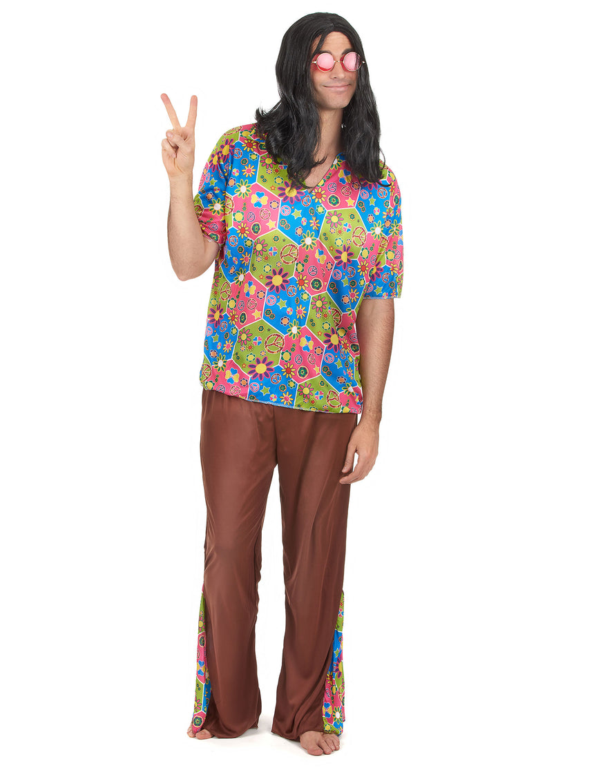 Déguisement hippie pantalon evasé homme