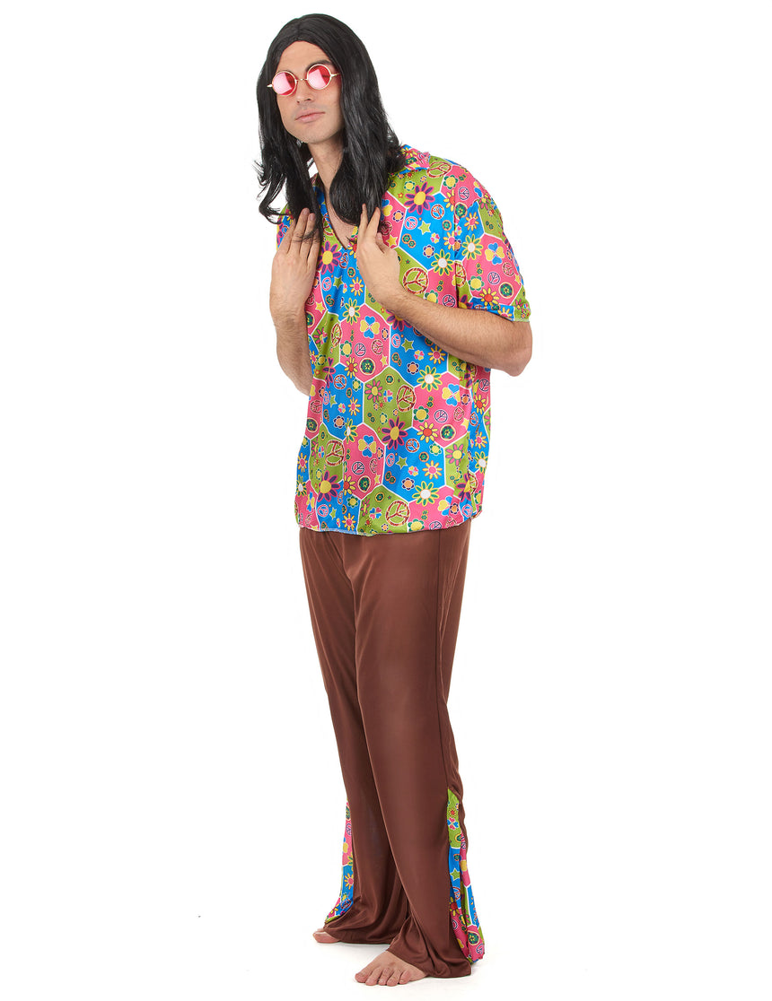 Déguisement hippie pantalon evasé homme
