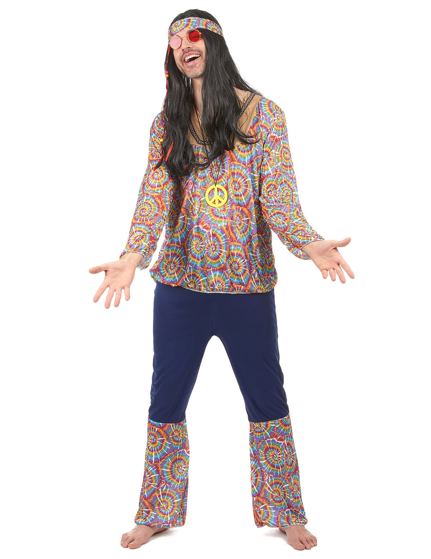 Déguisement hippie motif psychédélique homme
