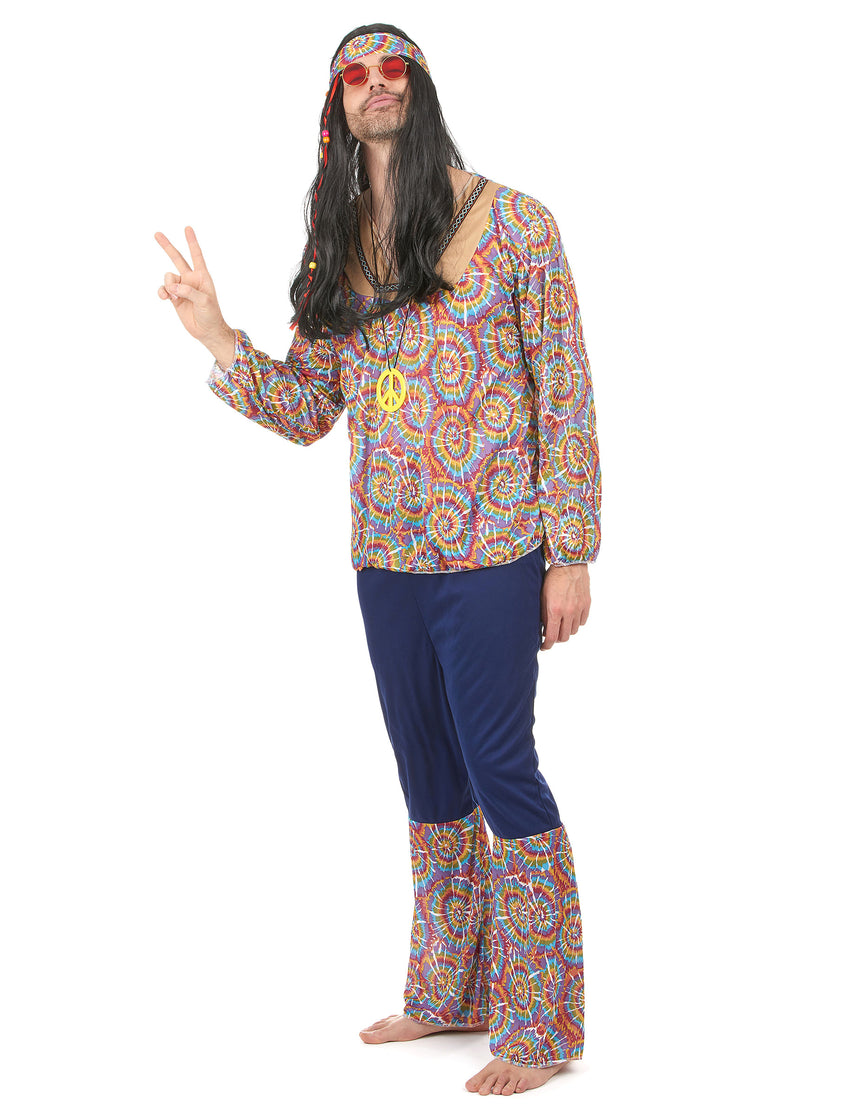 Déguisement hippie motif psychédélique homme