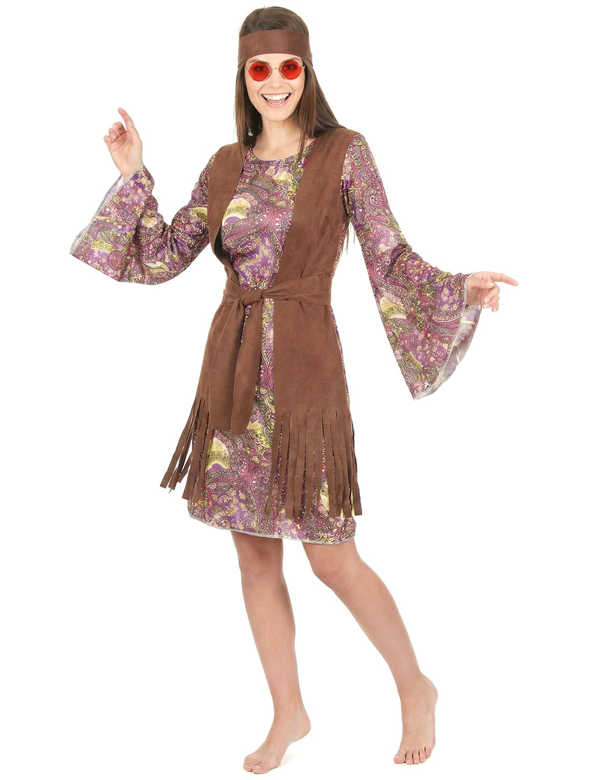Déguisement hippie motif paisley femme
