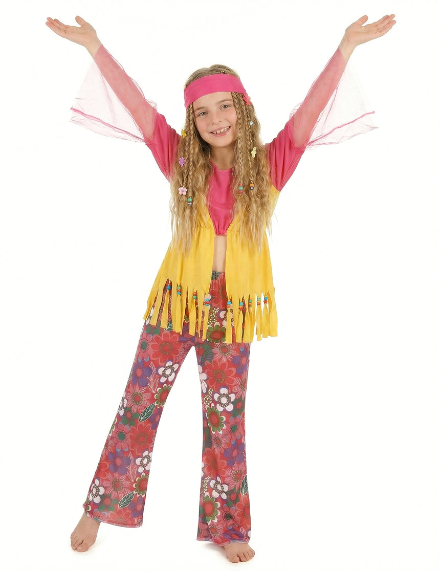 Déguisement hippie muticolore fille