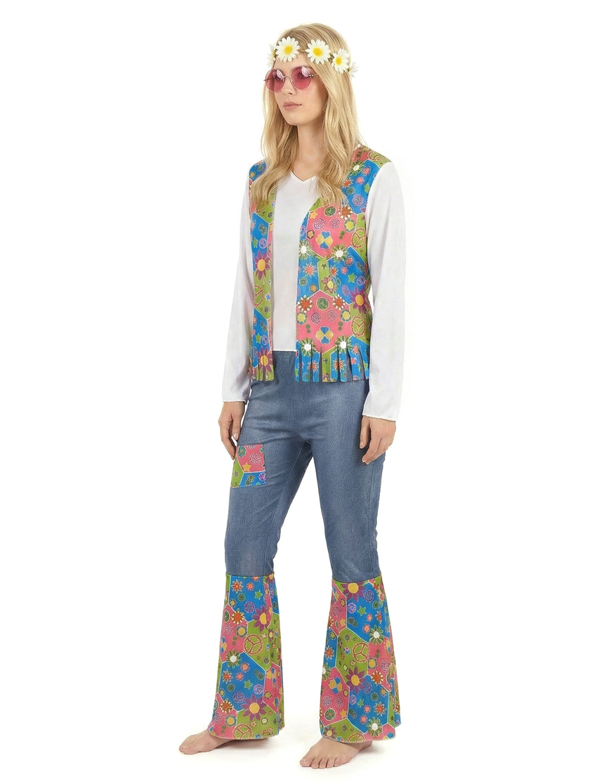 Déguisement hippie peace and love femme