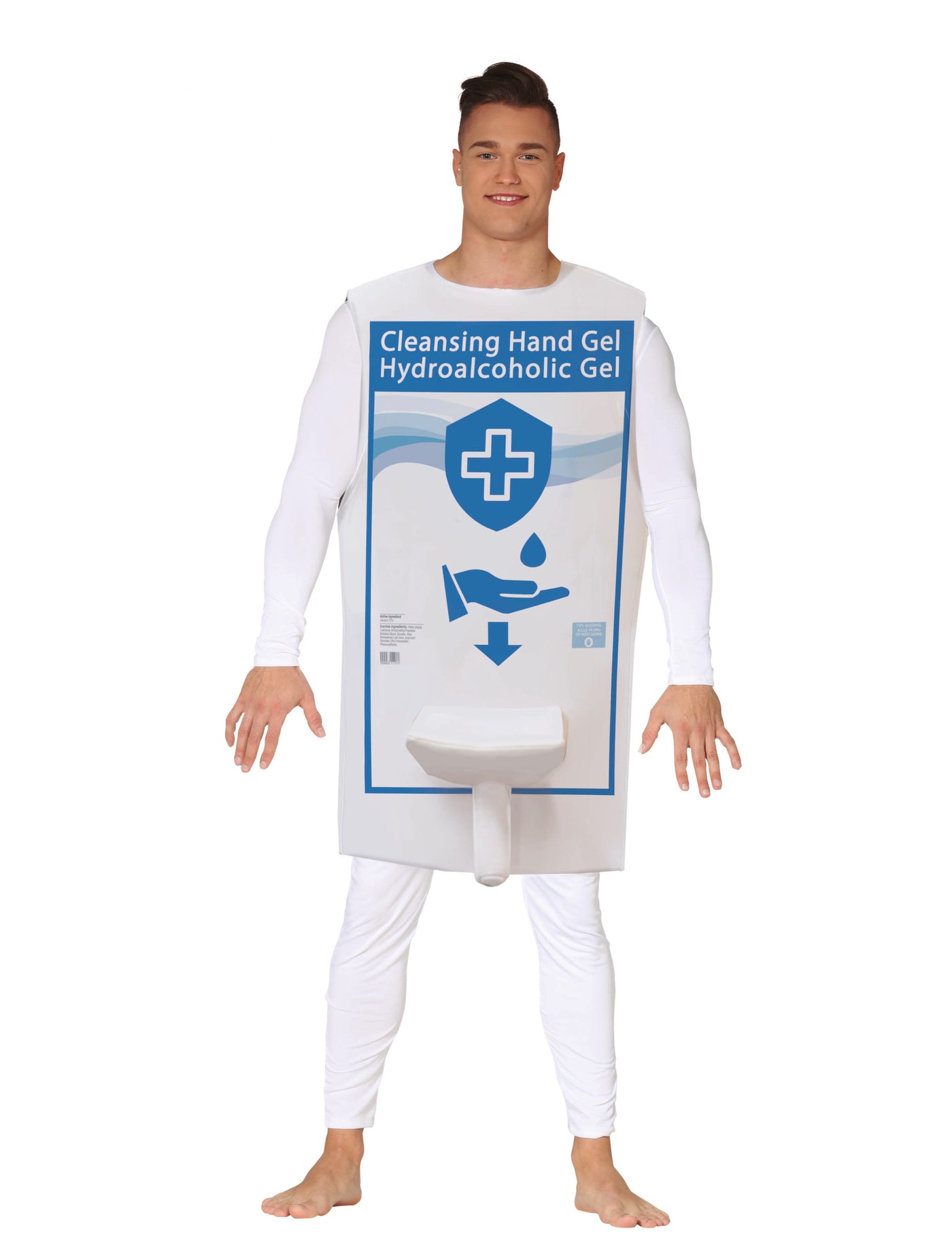 Déguisement humoristique de gel hydroalcoolique adulte