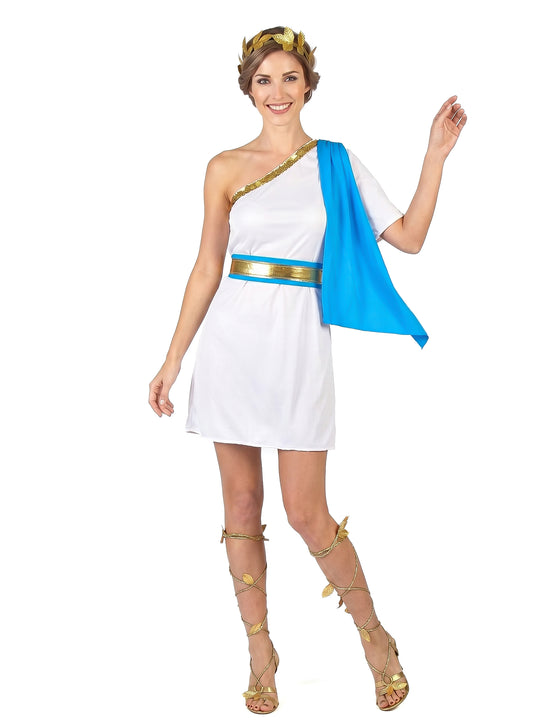 Déguisement impératrice Grecque bleue femme