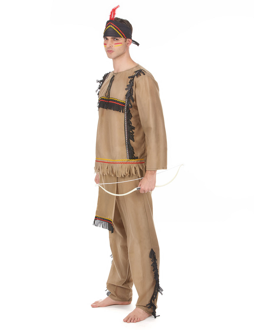 Déguisement indien effet velours homme