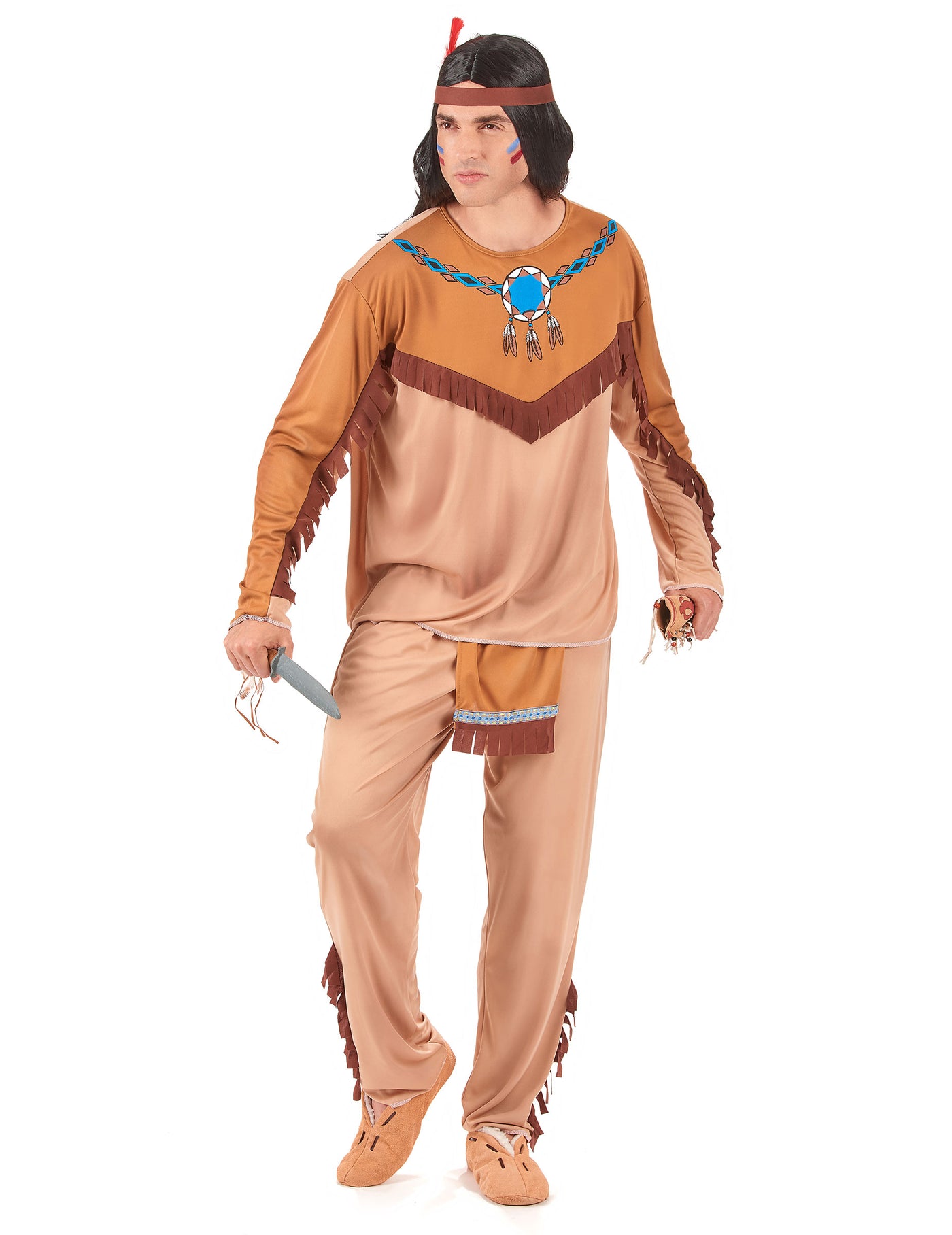 Déguisement indien beige et marron homme