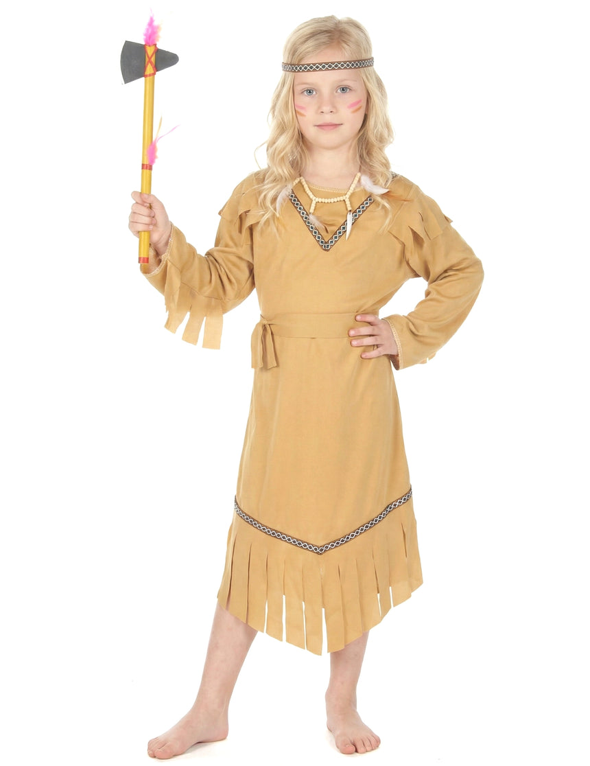 Déguisement indienne beige fille