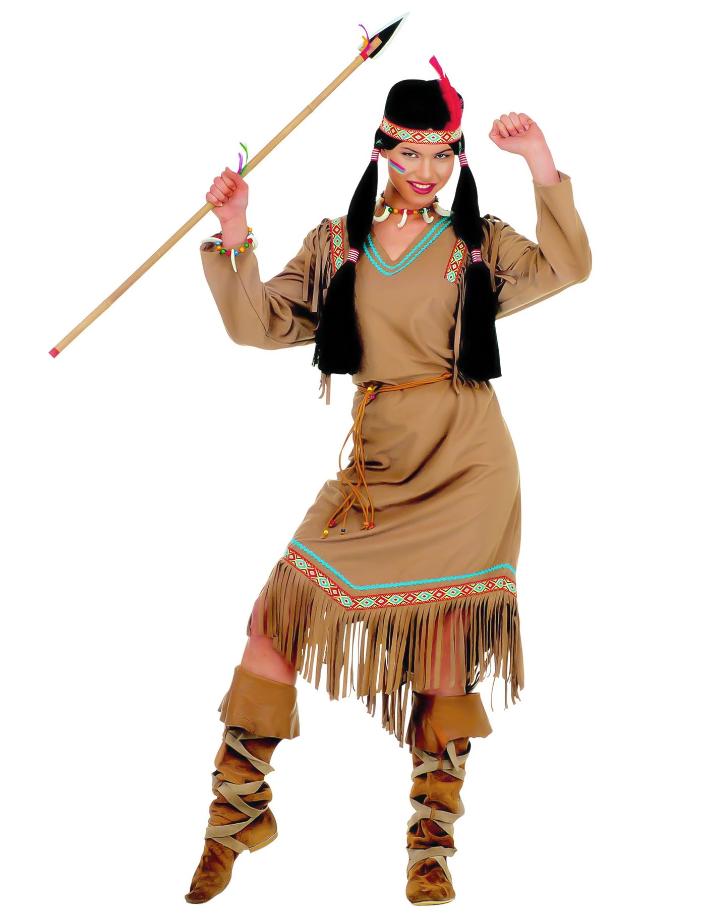 Déguisement indienne manches longues femme