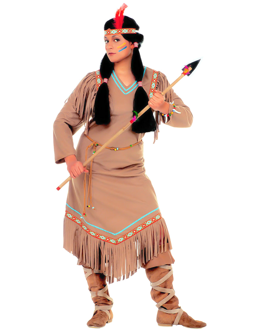 Déguisement indienne manches longues femme