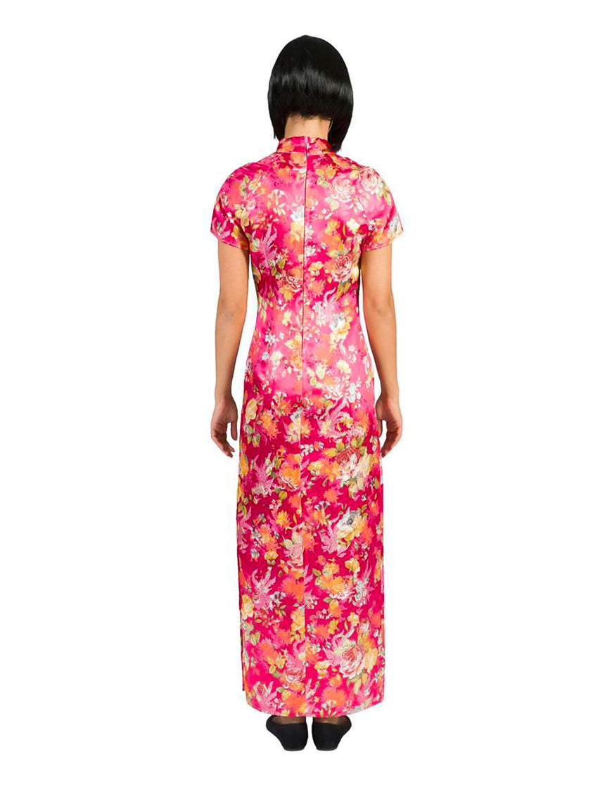 Déguisement japonaise rose fleurie femme