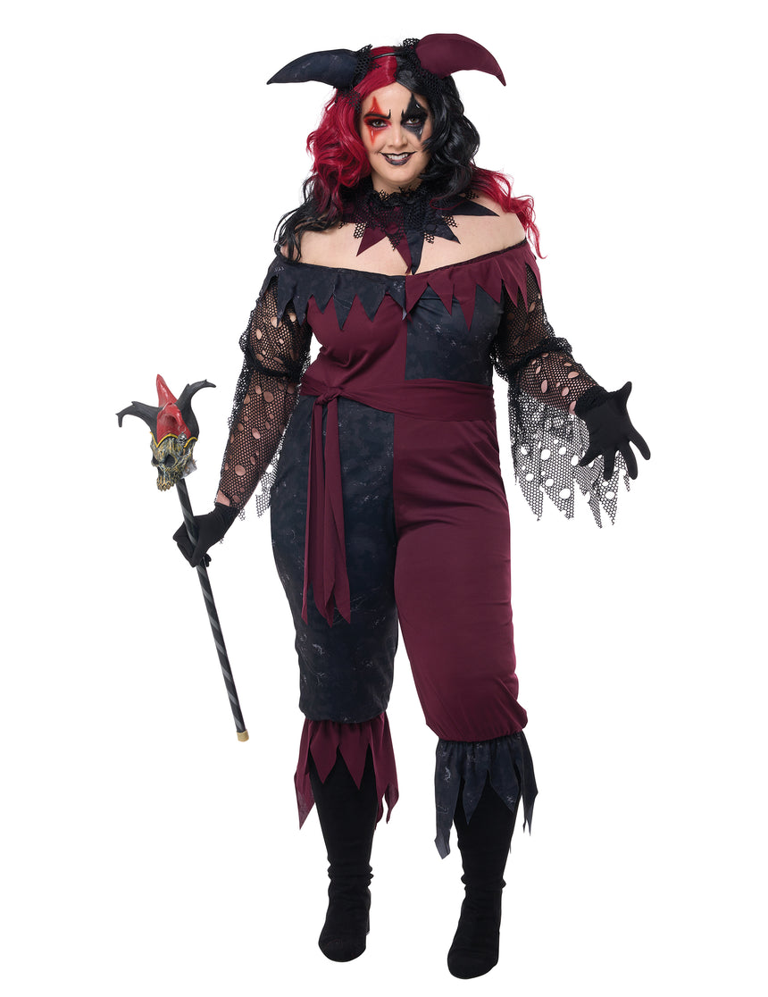 Déguisement joker psychopathe grande taille femme