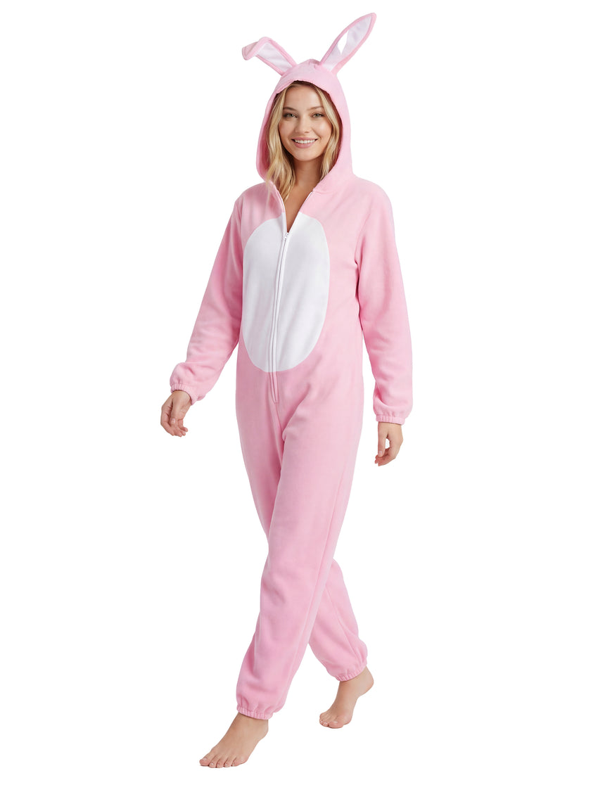 Déguisement lapin rose femme