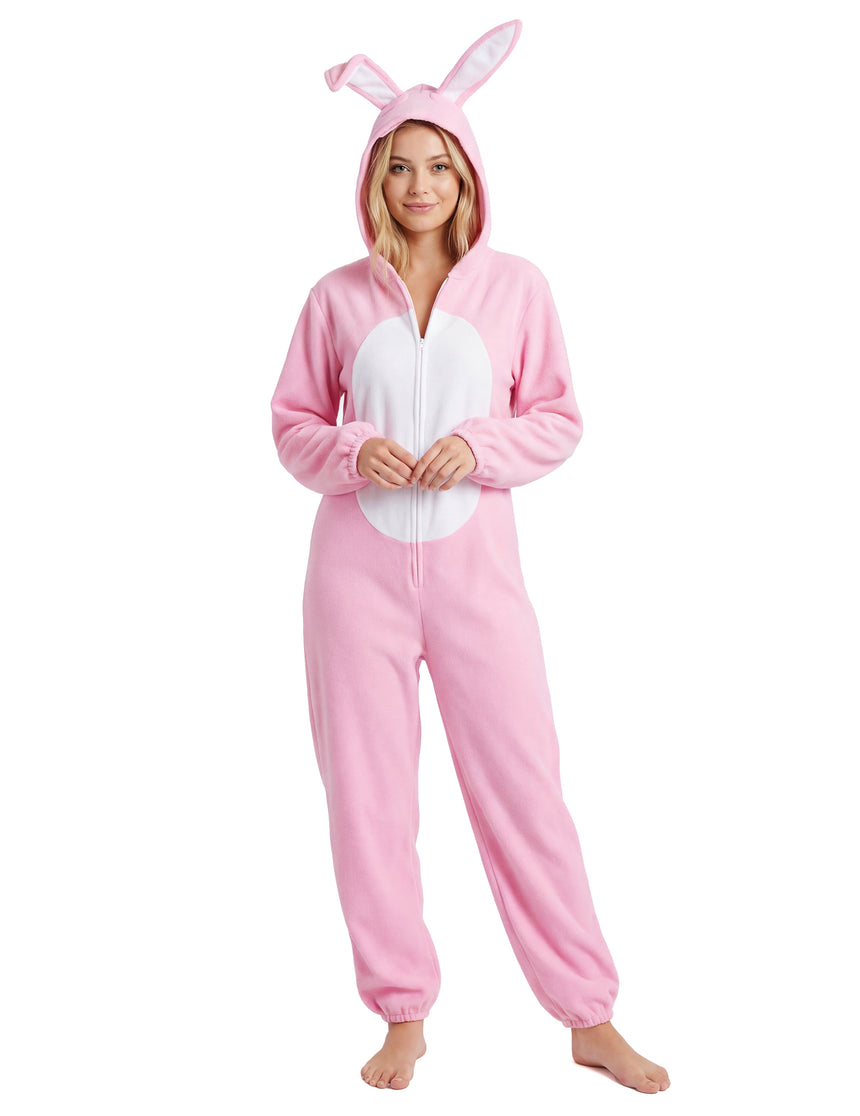 Déguisement lapin rose femme