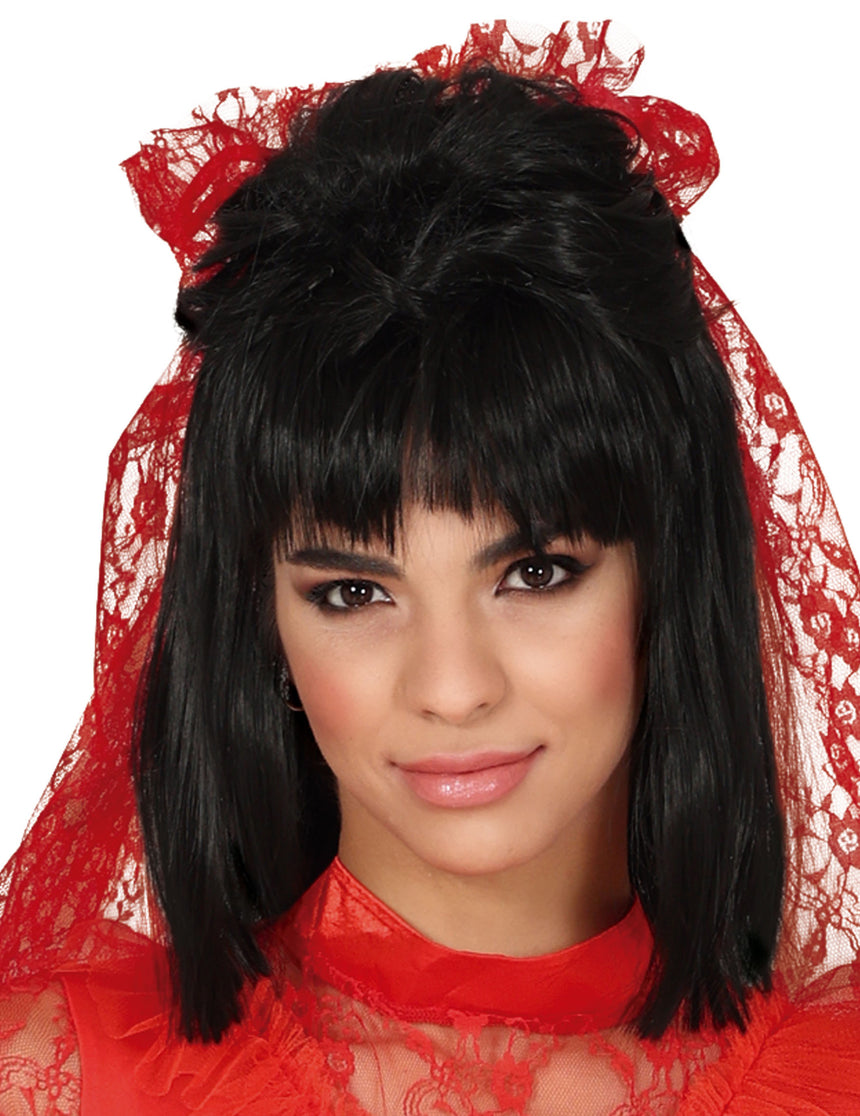 Déguisement mariée rouge femme