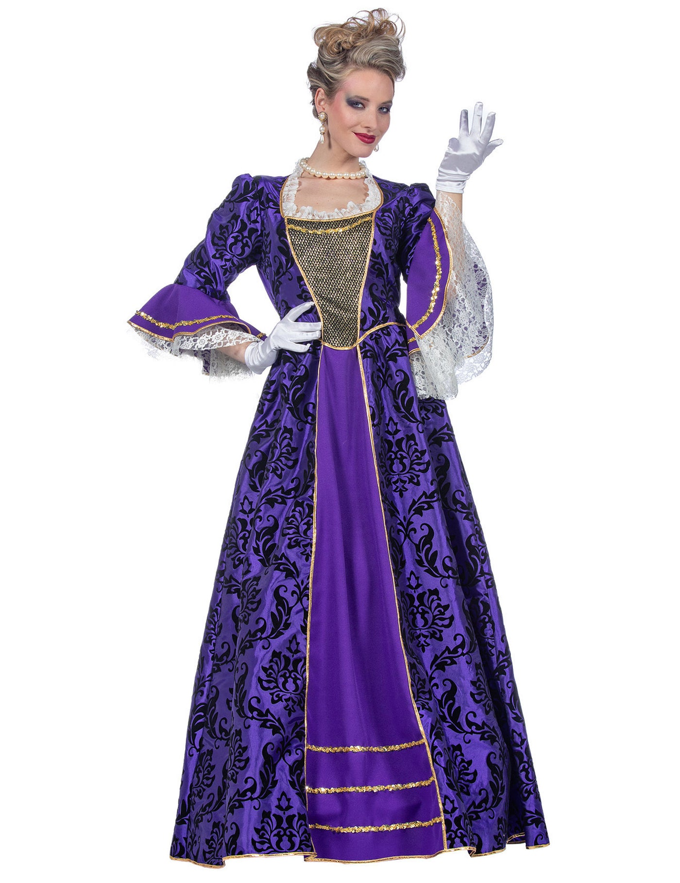 Déguisement marquise baroque violette luxe femme