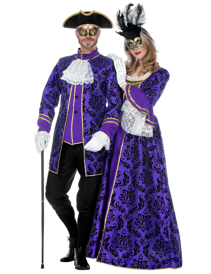 Déguisement marquise baroque violette luxe femme